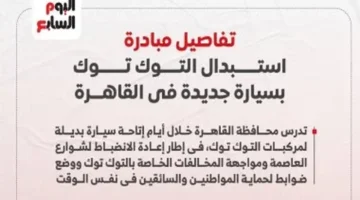 استبدال التوك توك بسيارات جديدة في القاهرة يهدف للحد من التلوث وتحسين النقل العام 1